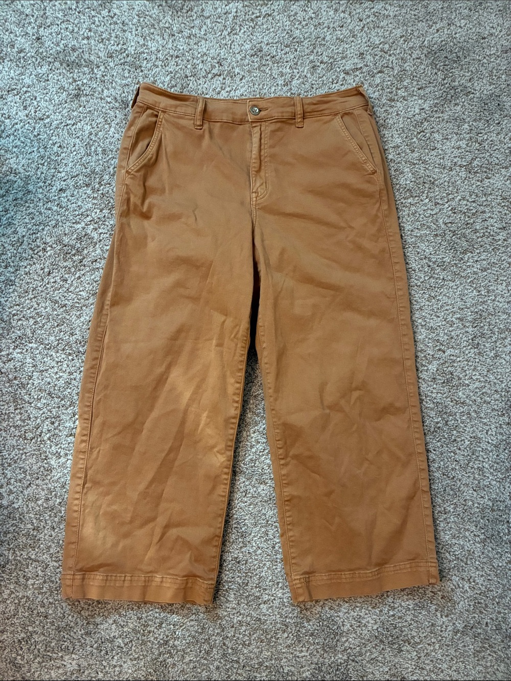 torrid Cropped Straight-Leg Pants in Caramel Brown